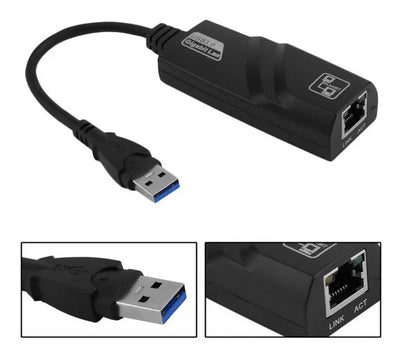 Tarjeta Convertidor Adaptador Usb 3.0 A Rj45 Red 1000 Mbps