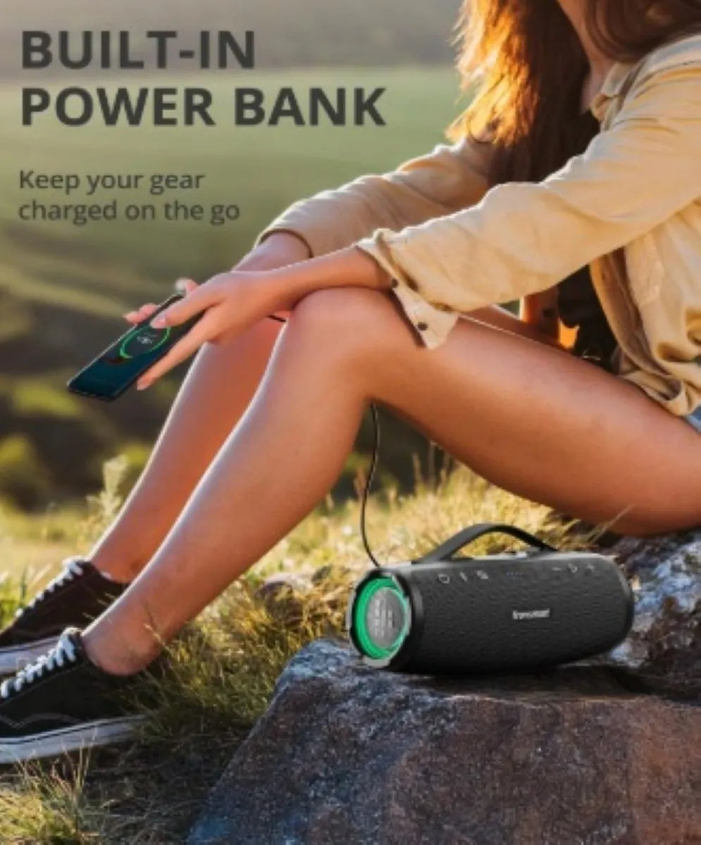 Parlante Tronsmart Mirtune S100 Bluetooth Portátil Ipx7 Negro
