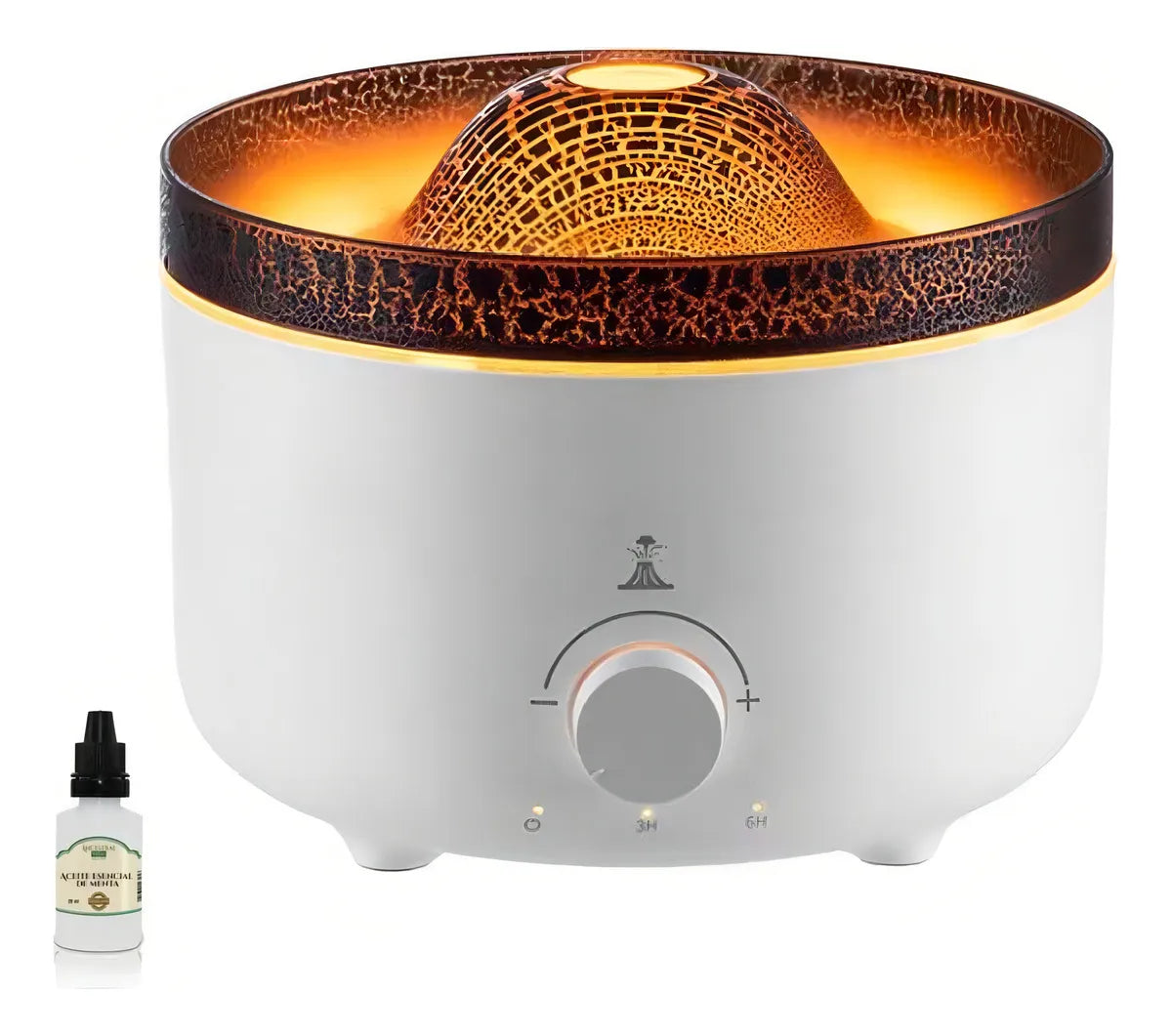 Humificador Difusor De Aromas Volcan Led 560m Esencia Color Blanco