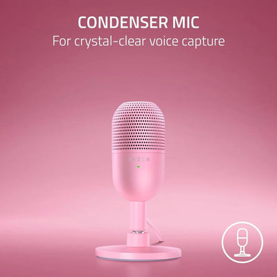 Micrófono Razer Seiren V3 Mini Ultra Compacto Usb Color Rosa