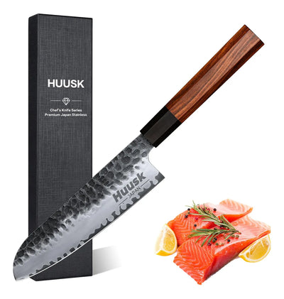 Huusk Cuchillos De Japon, Cuchillo Japones Santoku De 7 PuLG
