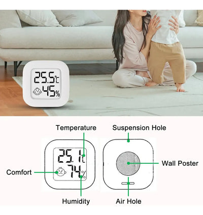 Mini Termómetro Monitor Digital Higrómetro Para Interiores