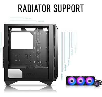 Carcasa Gungnir 110r De La Serie Msi Mpg, Ventilador Argb De