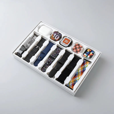 Combo Smartwacth I60 Siut Max Dos Relojes Blanco Milanés Multicolor Negro