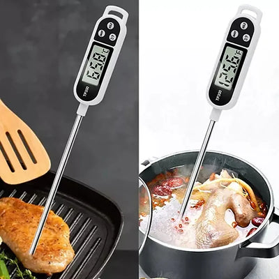 Termometro Digital Alimentos Comida Sonda Carnes Temperatura Color Blanco