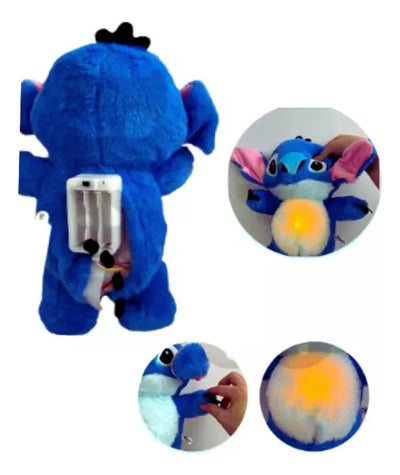 Stitch Juguete Que Respira, Alivia La Ansiedad Con Sonido Color Azul