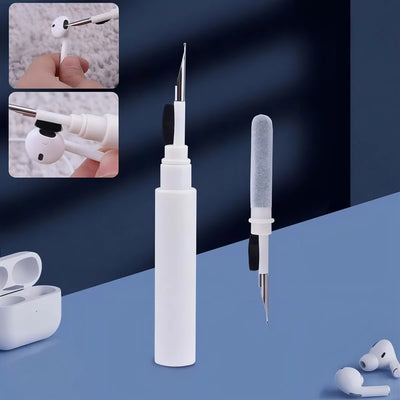 Herramienta Limpiadora 3 En 1 Para Audífonos Y Caja De Carga Color Blanco
