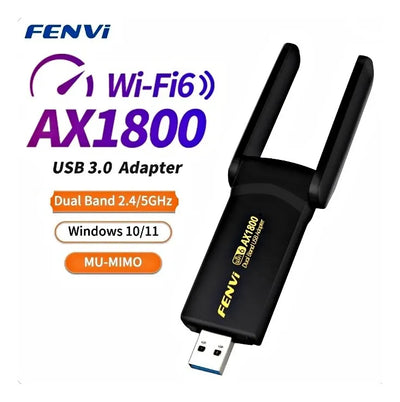Adaptador Usb 3.0 A Red Wifi 6 Ax1800 Dual 2.4 Y 5g