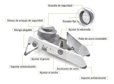 Picadora De Verduras Iboa Mandoline 18 En 1 Acero Inoxidable