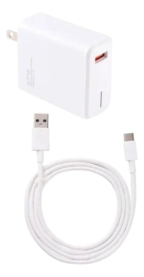 Cargador Celular Tipo C 67w Cable Carga Rápida Usb Teléfono