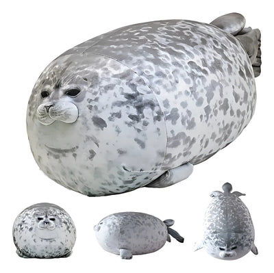 Foca Guatona Peluche Almohada Cojín Regalo Niños Adultos - Gris