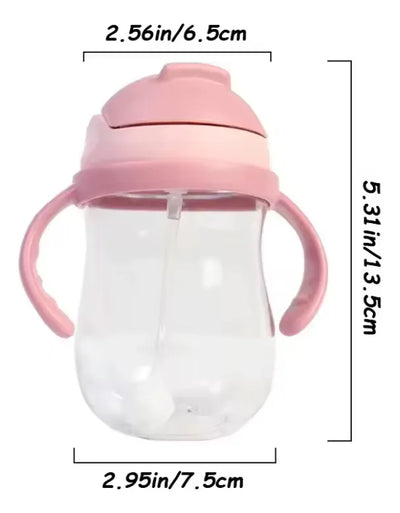 Vaso para bebés con aza Genérica vaso pitillo color Rosado