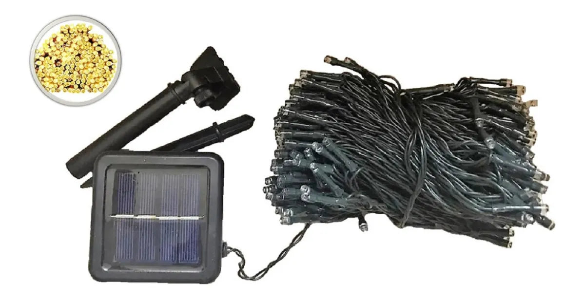Luces Navideña Ventana Con Carga Solar 100 Leds