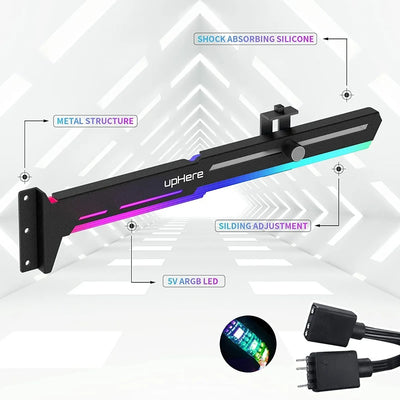 Soporte Peso Tarjeta Video Argb Gamer Led Rtx Amd Pc Gamer