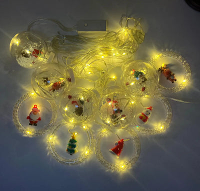 Instalación Luces Navideñas Aro Bola Figuras Navidad Multicolor