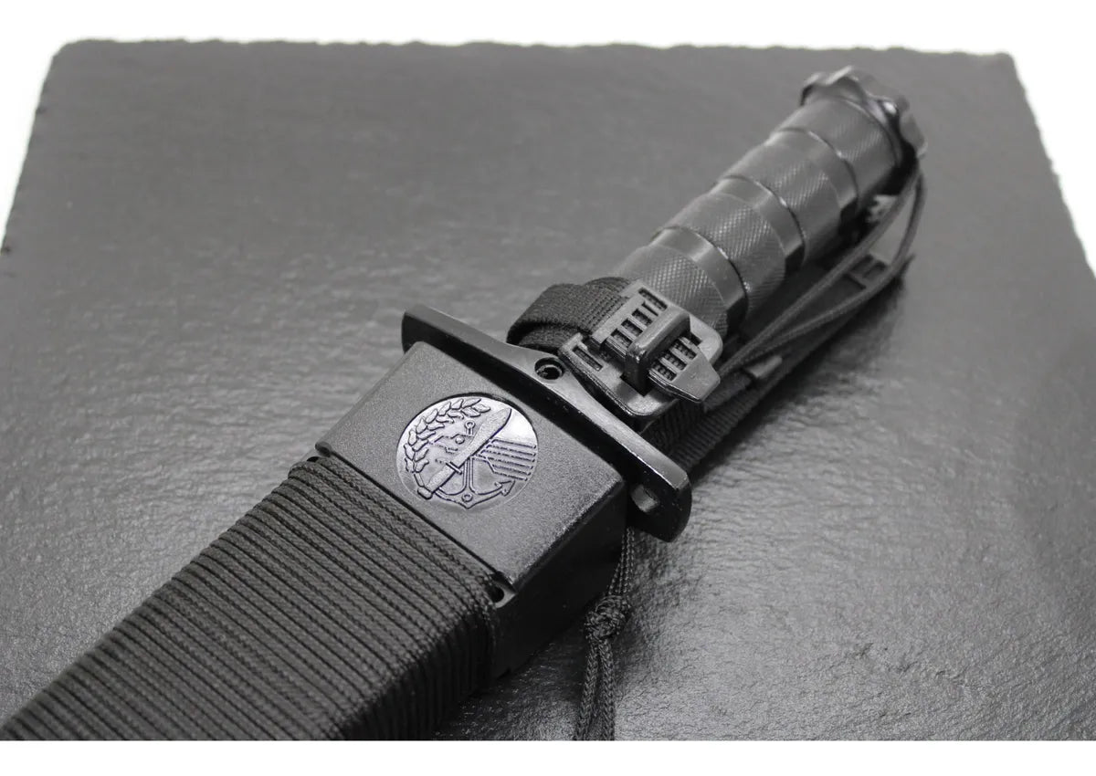 Cuchillo Tactico De Supervivencia Camping Cauchera Brujula Negro