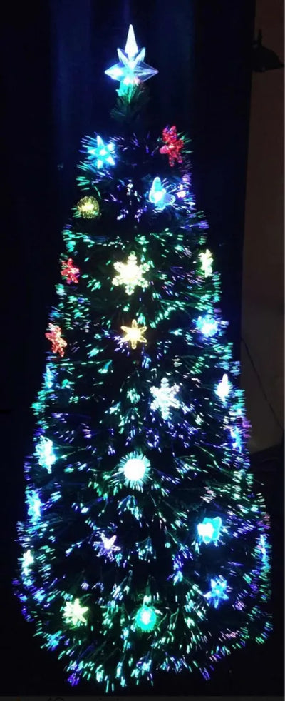 Arbol De Fibra Óptica Y Led 1.50, 1 Año De Garantía+regalo