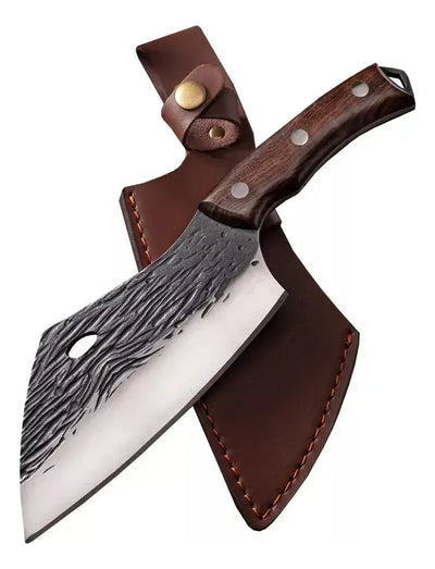 Cuchillo Vikingo Acero Profesional Carnicero Hacha Mod: Z02 Silver
