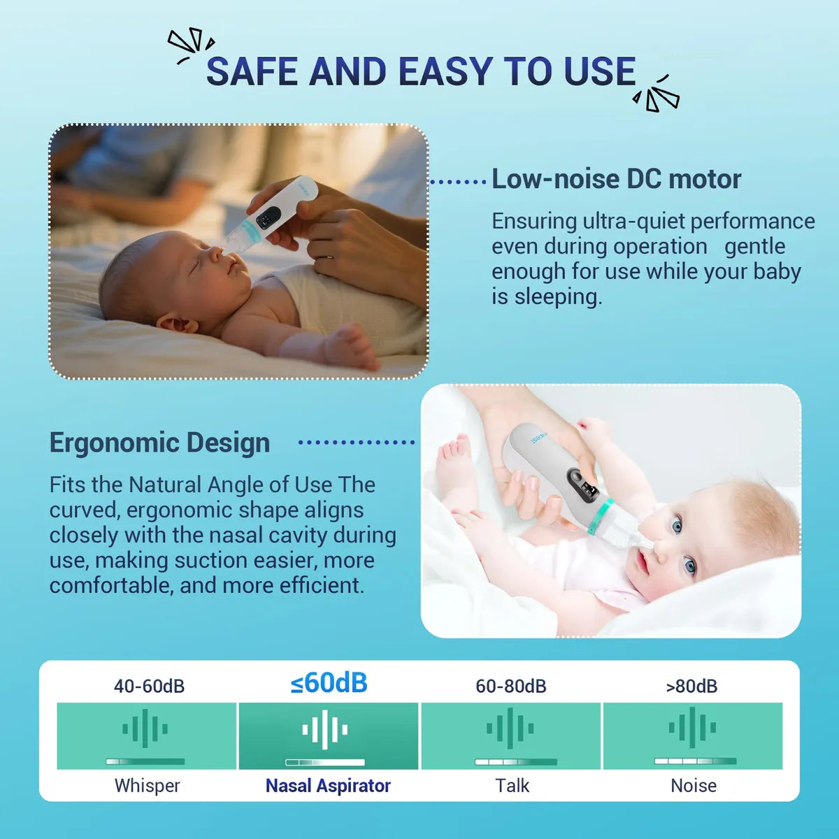 Mibest Aspirador Nasal Para Bebe Succion Electrica De Nari