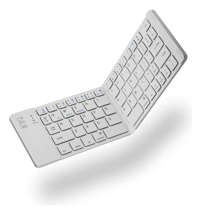 Mini Teclado Inalambrico Plegable Portatil, Bluetooth Color del teclado Blanco