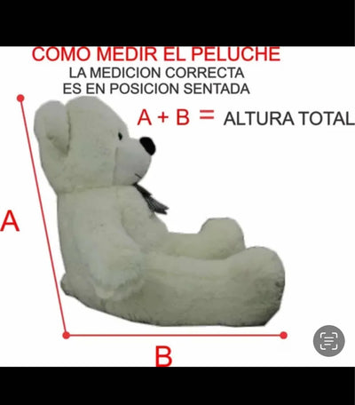 Oso Peluche Gigante 1.50cm Corazón +3 Globos +moño De Regalo Blanco