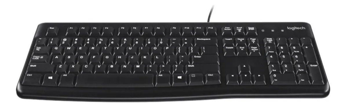 Teclado Logitech QWERTY Membrana español color negro
