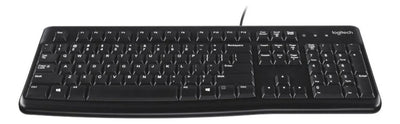Teclado Logitech QWERTY Membrana español color negro