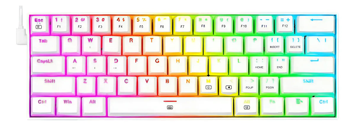 Teclado Mecánico Redragon Dragonborn K630w Red Switch Color Del Teclado Blanco Idioma Inglés Us
