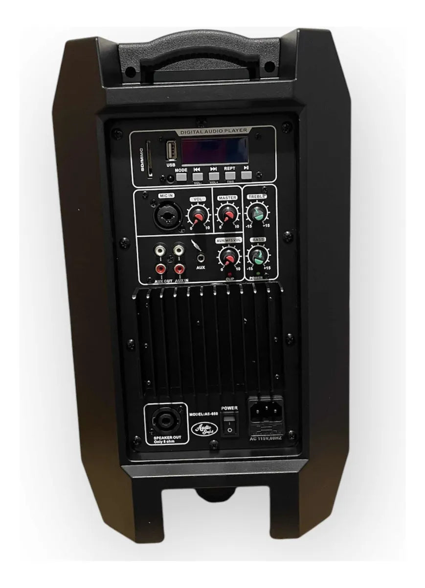 Parlante Activo 8 Pulgadas Audio Sound 6500w Profesional Negro