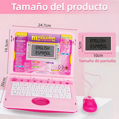 Computadora Infantil Bei Tian 246ES Didáctica Portátil Color Rosa 66 Programas