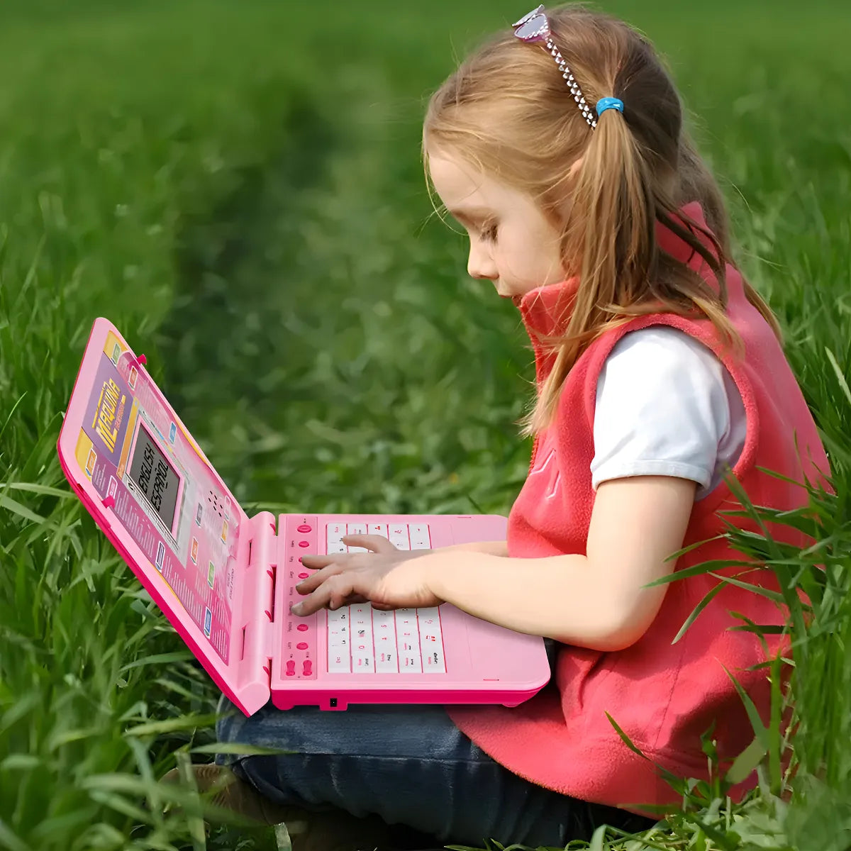 Computadora Infantil Bei Tian 246ES Didáctica Portátil Color Rosa 66 Programas