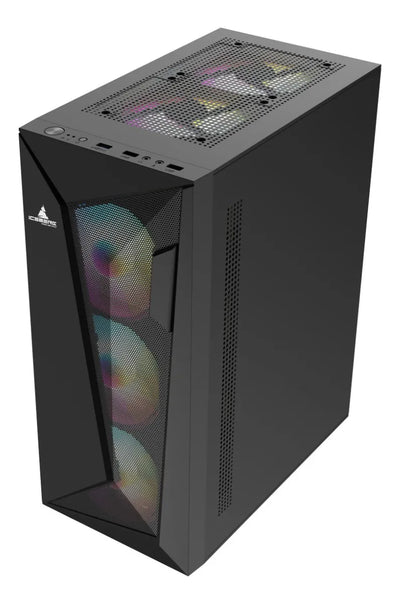 Chasis Gabinete Caja Gamer Iceberg Flow D Negro 4 Fan Argb