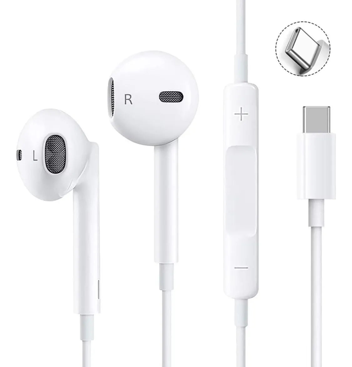 Audifonos Manos Libres Compatibles Con Iphone 15 Blanco