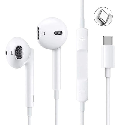 Audifonos Manos Libres Compatibles Con Iphone 15 Blanco