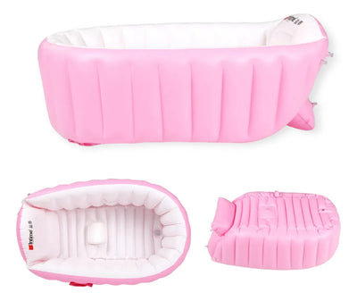 Bañera Inflable Bebes Plegable Efecto Rebote Baño Divertido Diseño Tina