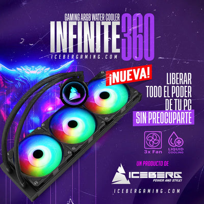 Refrigeración Liquida Pc Argb Iceberg Infinite 360 Amd Intel