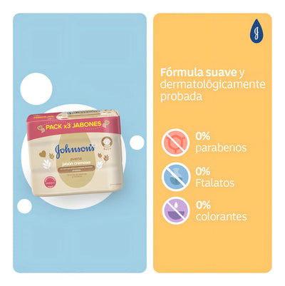 Jabón Bebé Johnson's Avena tripack 3x110 gr