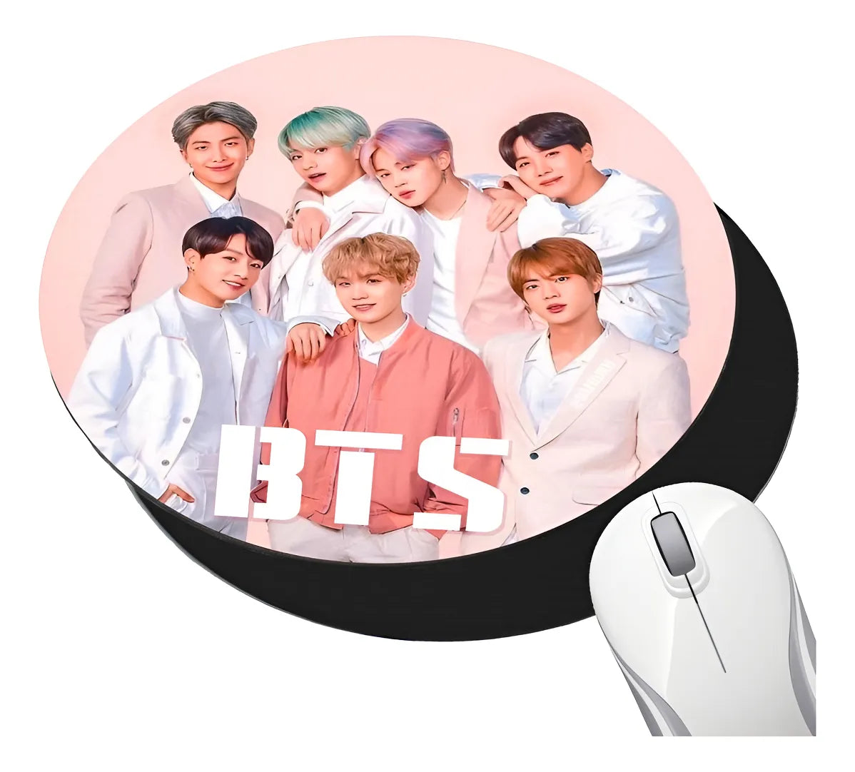 Pad Mouse Bts Kpop Sublimado Música Corea Negro Bts K-pop