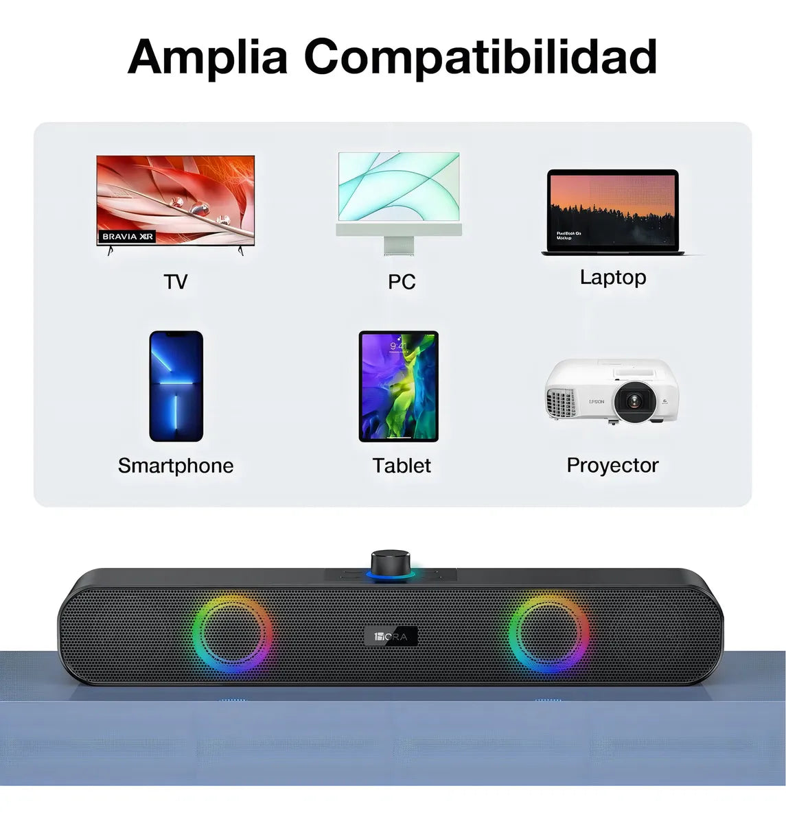 Bocina Multimedia Bluetooth 1hora Color Negro