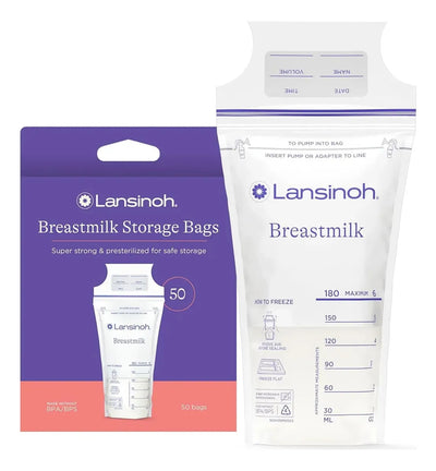 Combo Lansinoh Bolsas Almacenamiento X50 + Protectores X100
