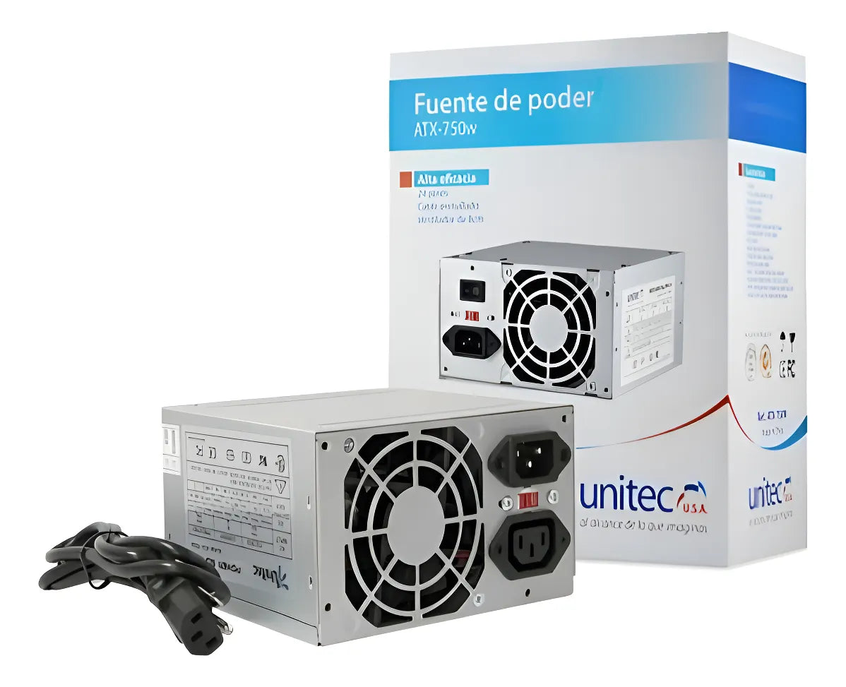 Fuente De Poder Para Pc Unitec Atx-750w 750w Gris 110v/220v