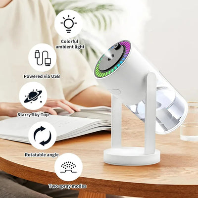 Humidificador Starry Sky 280ml Proyector Aromático Led Segun Disponibilidad.