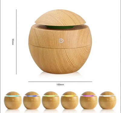 Humidificador Mini Umidificador Umidificador de Ar Mini Umidificador e Aromatizador con voltaje de marrón claro