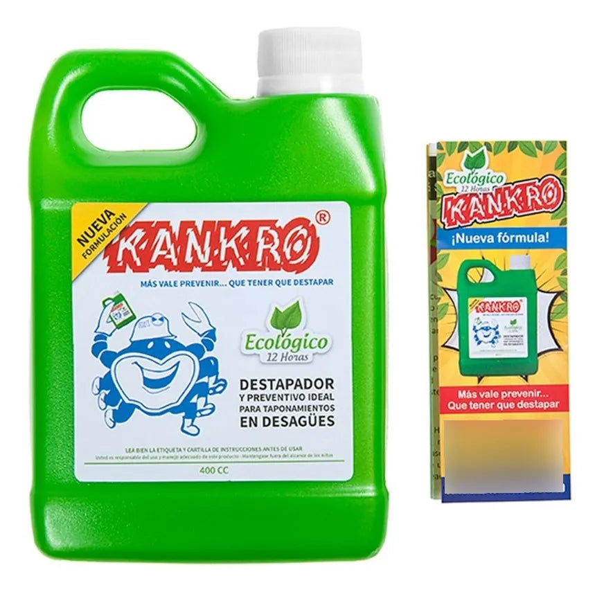 Limpiador Destapador Cañeria Ecológico Kankro 450 Ml Kankro