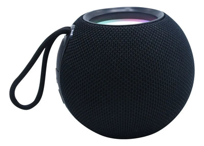 Parlante 12w Vta Colorfully Sfere Con Radio Fm Color Negro