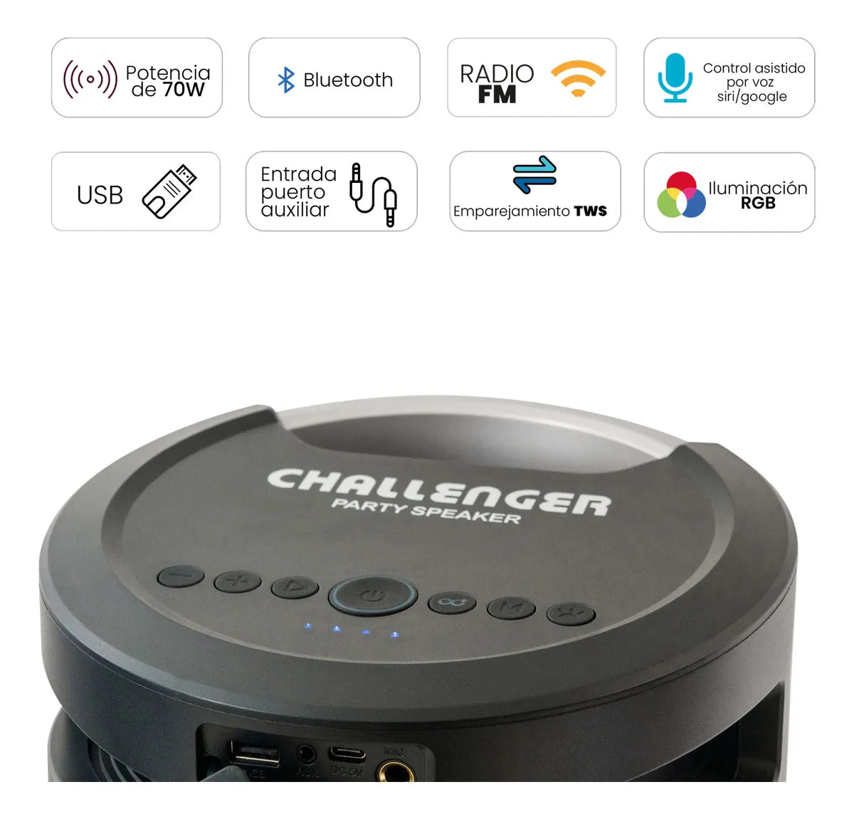 Parlante Inalámbrico Challenger - Ref. Sc70 360