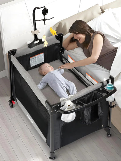 Biusikan Cuna Para Bebe, Empacar Y Jugar Con Moises, Cama De