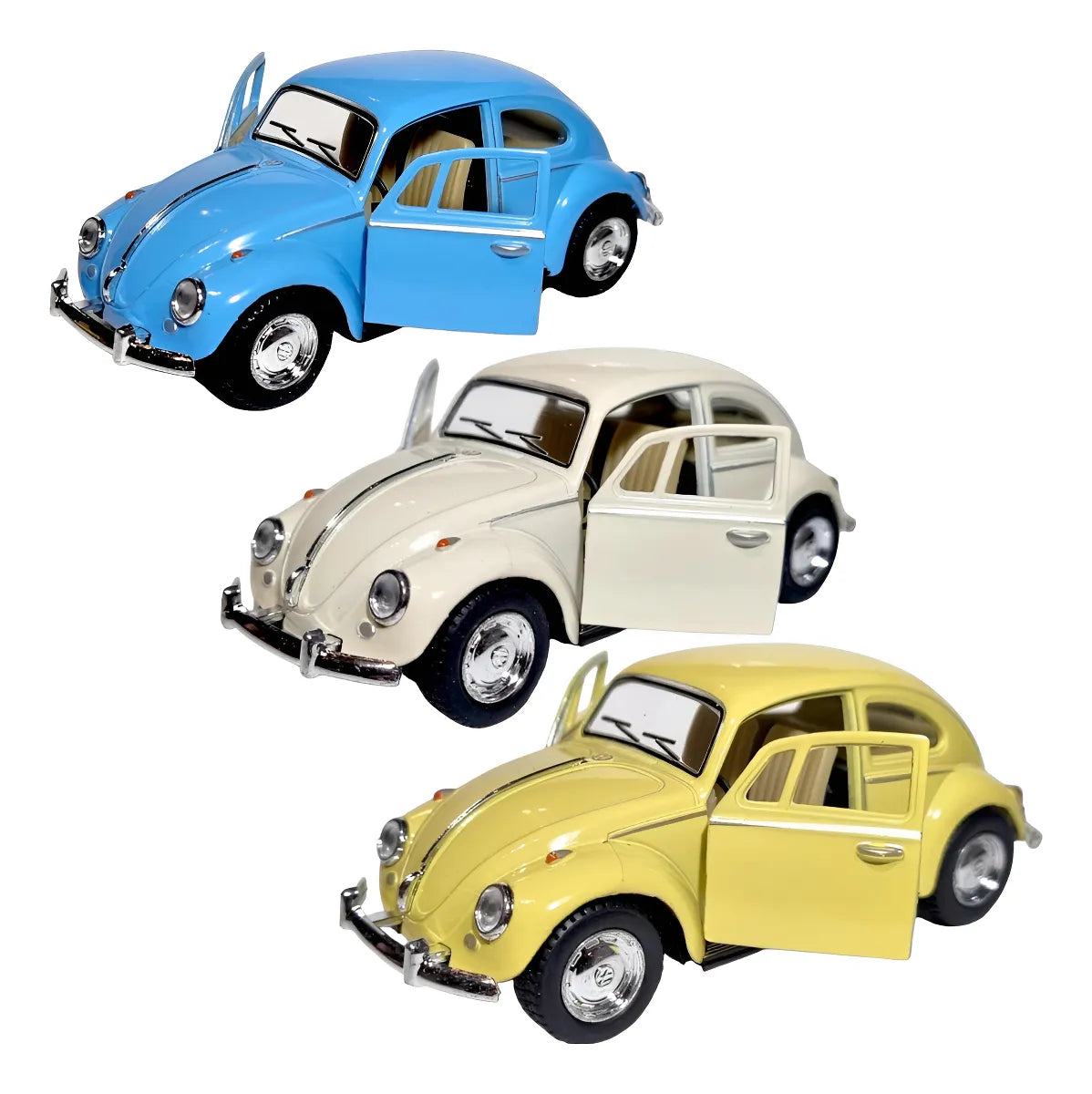 Volkswagen Beetle Beige 1967 KT5057d 75 en miniatura de metal