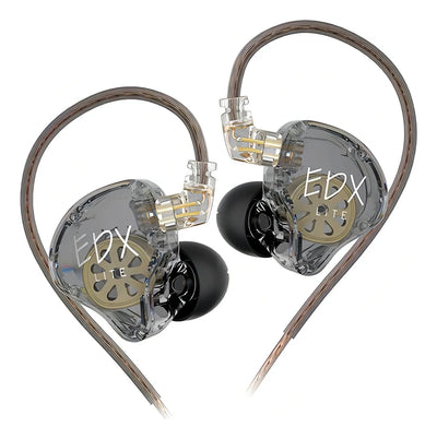 Audífonos Kz Edx Lite Monitores In Ear Hifi/edx Pro/zsn/zst Color Transparente con Microfono