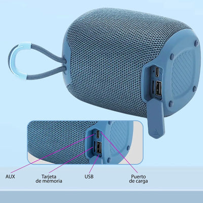 Parlante Portátil Bluetooth Inalámbrico Tws Negro Con Ipx5
